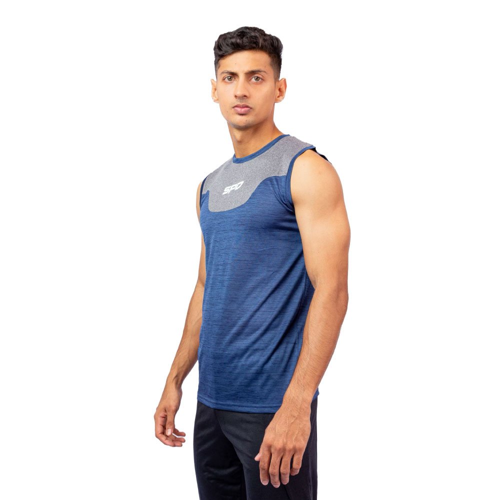 Sleeveless Blue/Grey SPD T-Shirt – Shop Online @ SPD Sports